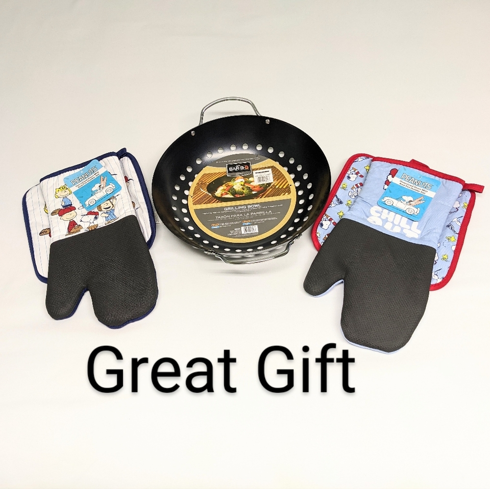 Best Brands Peanuts Mitts, Grill Bowl Bundle